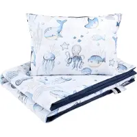 Bellochi Couverture multifonctionnelle pour bébé - drap de lit double 75x100 cm et oreiller 30x40cm - en coton et velours.