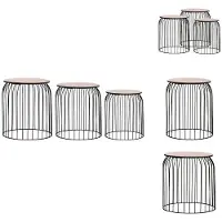 vidaXL Tables basses, lot de 3, noir - Tables basses
