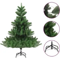 The Living Store Sapin de Noël artificiel Sapin de Nordmann Vert 150 cm