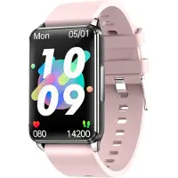 INF Montre intelligente avec ECG, pouls, oxygène sanguin Rose