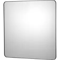 SucceBuy miroir de maquillage à montage mural, 91,4 x 91,4 cm, 0,4 cm d'épaisseur, avec cadre en alliage d'aluminium et film antidéflagrant, résistant aux rayures, pour salle de bain/lit/séjour