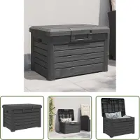 The Living Store Boîte à baisers pour l'extérieur Anthrazit 73x50.5x46.5 cm Polypropylen
