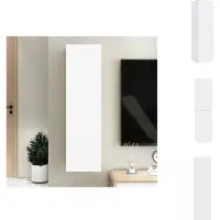 vidaXL Armoire TV Blanc 30,5x30x110 cm Bois composite - Meuble TV