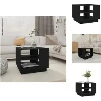 vidaXL Table basse noire 55x55x43 cm Bois composite - Tables basses