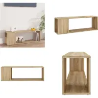 vidaXL Armoire TV Chêne Sonoma 100x24x32 cm Bois composite - Armoire TV - Meubles TV - Meubles TV