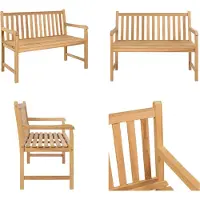vidaXL Banc de jardin 114 cm bois massif teck - Banc de jardin - Banc de terrasse - Banc de terrasse