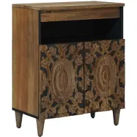 vidaXL Buffet avec rangement Marron 60 x 33,5 x 75 cm Bois massif Mango