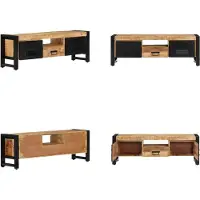 vidaXL Armoire TV 120x30x40 cm Bois massif Mango - Armoire TV - Meubles TV - Supports TV