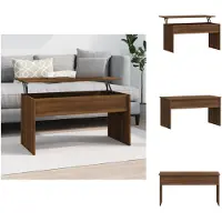 vidaXL Table basse marron aspect chêne 102 x 50,5 x 52,5 cm en aggloméré - Tables basses