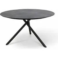 DCB Groupe Table de jardin ronde en aluminium