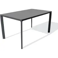 DCB Groupe Table de jardin en aluminium laqué et peinture Epoxy