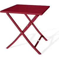 DCB Groupe Table de jardin carrée pliante en aluminium