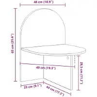 vidaXL Table de chevet Blanc brillant 48 x 49 x 65 cm