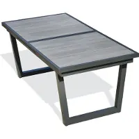 DCB Groupe Table de jardin en aluminium et plateau céramique
