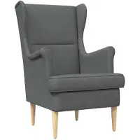 vidaXL fauteuil Gris foncé tissu