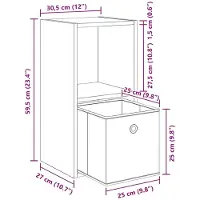 vidaXL Table de chevet avec tiroir Gris Sonoma 30,5 x 27 x 59,5 cm