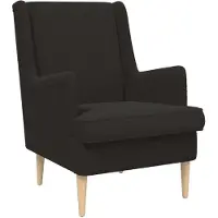 vidaXL fauteuil Noir Tissu en laine de mouton