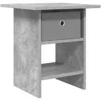 vidaXL Table de chevet Gris béton 41 x 40 x 45 cm Bois d'ingénierie