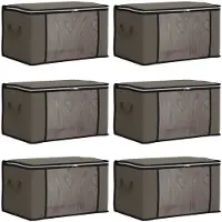 vidaXL : Boîtes de rangement avec fenêtre transparente sur le côté, lot de 6, 33,6 L