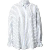American vintage Chemisier 'ZIVOW' bleu / noir / blanc naturel