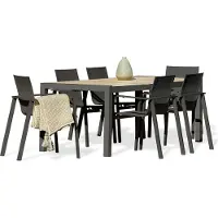 DCB Groupe Ensemble repas de jardin avec plateau céramique
