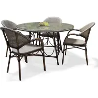 DCB Groupe Ensemble repas de jardin 4 places en aluminium