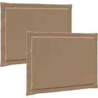vidaXL Coussins De Siège 2 Pcs Taupe 47 X 36 X 2 Cm Polyester