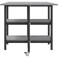 vidaXL Table de salle à manger 122 x 80 x 76,5 cm, bois aggloméré, gris Sonoma