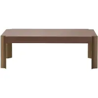 AEA Table basse élégante, style moderne, couleur marron, angles arrondis