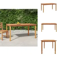 vidaXL Table de jardin 150x90x75 cm teck massif - Tables de jardin