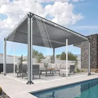 StarTech.com Bâche en PVC - Bâche de protection avec œillets - Imperméable - Avec fermeture éclair - Très résistante, résistante aux intempéries, pour terrasse/pavillon - 3 x 3 m - Transparente