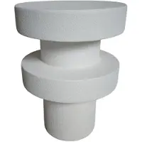 Rebecca Mobili Table basse Kalix 45 x 33 x 33 cm MGO Blanc Moderne