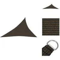 vidaXL Voile d'ombrage 160 g/m² Marron 3x4x5 m HDPE - Parasols et protections solaires