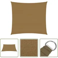 The Living Store Tente pare-soleil 160 g/m² Taupe 7 x 7 m HDPE