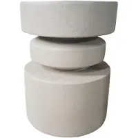 Rebecca Mobili Table basse Alvo 46 x 35 x 35 cm MGO Blanc Moderne