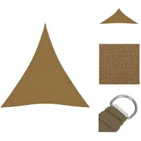 vidaXL Voile d'ombrage 160 g/m² Taupe 4x5x5 m HDPE - Parasols et protections solaires