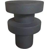 Rebecca Mobili Table basse Basen 45 x 33 x 33 cm MGO Noir Moderne