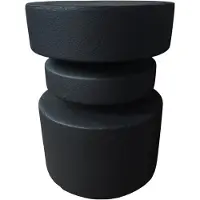 Rebecca Mobili Table basse Korben 46 x 35 x 35 cm MGO Noir Moderne