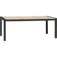 DCB Groupe Table Jardin Venise Céramique Et Aluminium Gris Anthracite - - Decochine