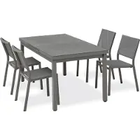 DCB Groupe Ensemble repas de jardin 4 places en aluminium