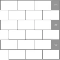 vidaXL Carreau de métro 20 pcs Blanc gris 30 x 30 cm