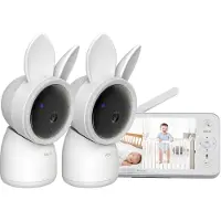 Arenti Kit de surveillance vidéo pour bébé 3MP/2K Wi-Fi avec deux caméras et écran LCD