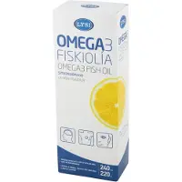 Lysi Huile de poisson Oméga-3 | 240ml | au goût de citron | Huile de foie de morue islandaise avec vitamines A, D & E | riche en acides gras Oméga 3