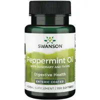 Swanson Health , Huile de Menthe Poivrée avec Romarin et Thym, 100 Gélules