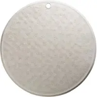 Natruba , tapis de bain antidérapant, caoutchouc, taupe, rond, 50 cm