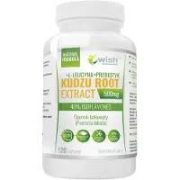 Wish Pharmaceutical Kudzu Root Extract 500mg - 120 capsules soulage le foie, racine de kudzu