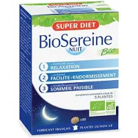 SuperDiet Biosereine Nuit Bio - 10% avec le code: 926CE 80 pc(s) Comprimé(S)
