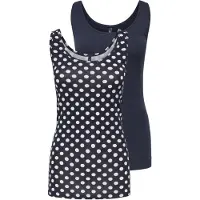 ONLY Haut 'ONLLIVE LOVE' bleu marine / blanc