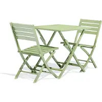 DCB Groupe Ensemble repas de jardin carré 2 places en aluminiu