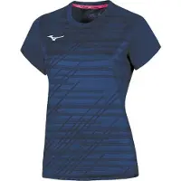 Mizuno Maillot d'entraînement TEAM CHIBA pour femme WOS - 62EAA705, couleur : bleu foncé, matière : S